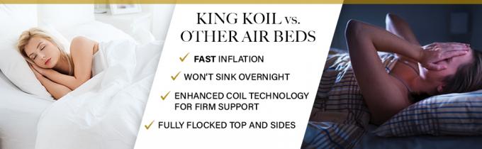 Kral kraliçe kraliçe lüks yükseltilmiş airbed şişme yatak dahili pompası ile havaya uçurmak yatak şişme